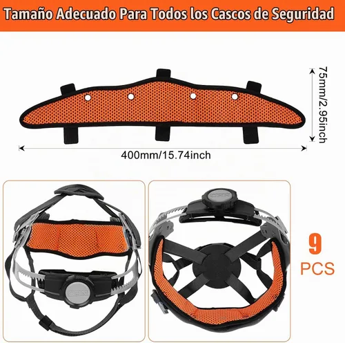Vista 3 de BATVOX 9 unidades lavables y reutilizables para casco – Forro de algodón para casco de edredón