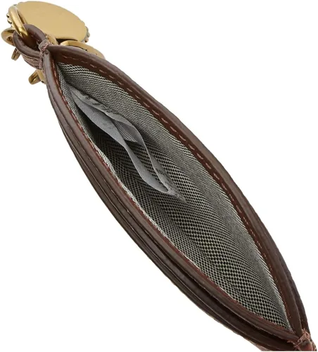 Vista 5 de Fossil Cartera de cuero Polly para mujer con clip