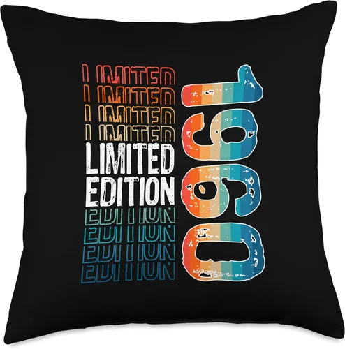 Vista 4 de Limited Edition Vintage 1960 Retro Birthday Throw Pillow
