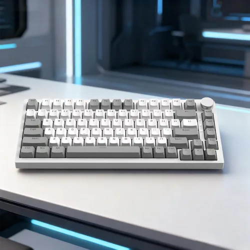 Vista 8 de FIRSTBLOOD ONLY GAME. AK820 Teclado mecánico con cable al 75%, teclado para juegos montado en junta intercambiable en caliente con interruptores