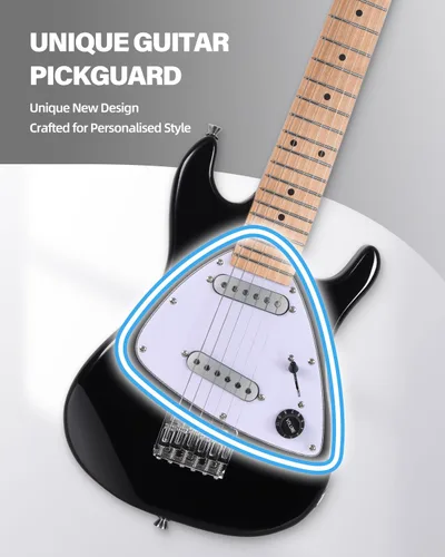 Vista 3 de Winzz - Guitarra eléctrica para niños de 30 pulgadas, kit para principiantes, guitarra eléctrica mini de tamaño 1/4 para niños, juego completo