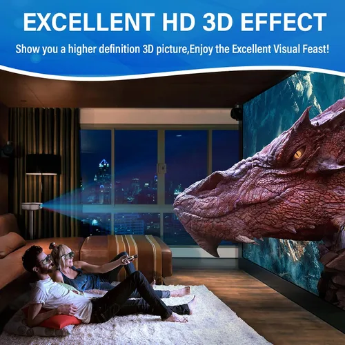 Vista 3 de Gafas 3D, gafas recargables con obturador activo para proyectores DLP-Link 3D Cocar Toumei