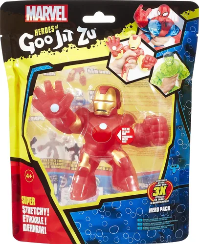 Vista 7 de Heroes of Goo Jit Zu Paquete de héroe Marvel con licencia - Iron Man, multicolor (41056)