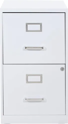 Vista 8 de OSP Home Furnishings - Archivador metálico con 2 cajones, color blanco