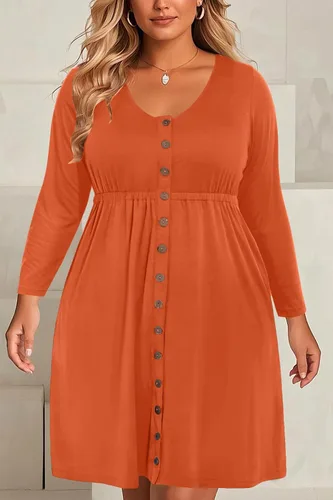 Vista 69 de Holipick Vestidos de verano para mujer, talla grande, casual, con bolsillos, acampanado, con botones, sin mangas, cuello en V