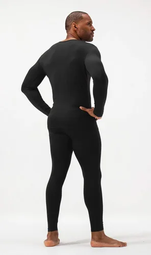 Vista 3 de DEVOPS Conjunto de ropa interior térmica para hombre con forro polar