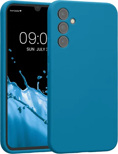 Vista 86 de kwmobile Funda compatible con Samsung Galaxy A13 4G - Funda delgada de silicona TPU - Acabado suave al tacto - Amarillo radiante