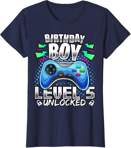 Vista 37 de Camiseta para niños con diseño de videojuegos desbloqueados de nivel 5 Negro