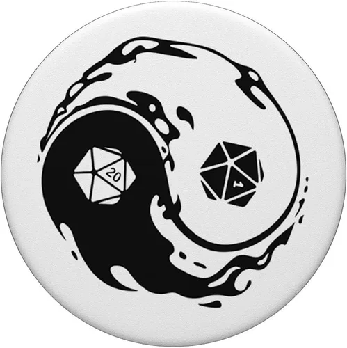 Vista 3 de Cute Yin Yang - Juegos de mesa de dados poliédricos PopSockets intercambiables PopGrip