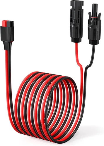 Vista 9 de ELFCULB Cable de panel solar de 10 AWG de 2 pies para conector Anderson 2, 6, 10, 20, 35, 50 pies, cable de extensión solar para estación de energía