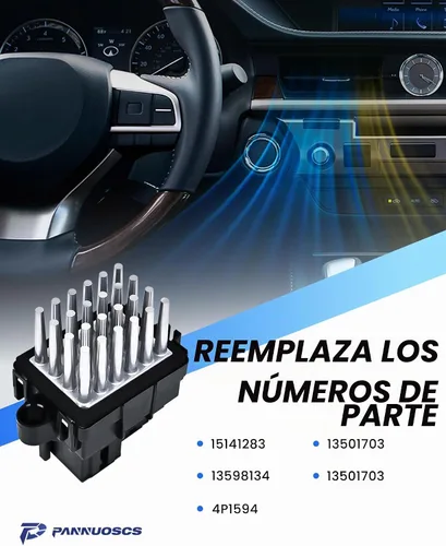 Vista 3 de Resistencia de motor soplador compatible con selectos Chevy Silverado Suburban Tahoe Camaro Equinox/GMC Sierra