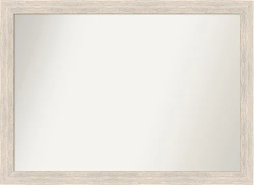 Vista 329 de Amanti Art Espejo personalizado, espejo de baño estrecho Alexandria White Wash, espejo de pared o espejo de tocador de baño sobre el fregadero