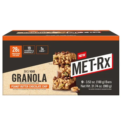 Vista 14 de MET-Rx Big 100 barras de proteínas colosales, Blueberry Cobbler, barras de reemplazo de comidas, 4