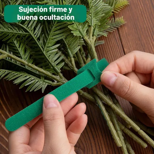 Vista 4 de 60 Piezas Lazos de Guirnalda de Navidad - 12" Lazos Ajustables de Guirnalda Navideña - Correas de Cable de Nailon Reutilizables para Plantas