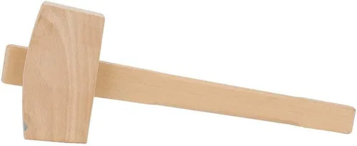 Vista 7 de Mazo de madera, Martillo de madera profesional de carpintería de madera para golpear la herramienta de carpintería Martillo de haya mango de madera