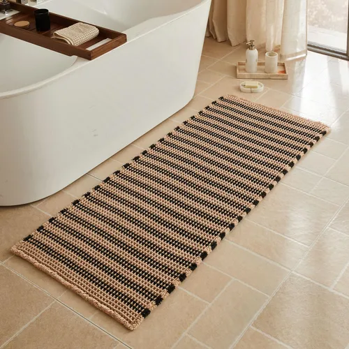 Vista 54 de Triohero Tapete de baño con diseño de gofre, tapete de baño pequeño y bohemio, antideslizante, lavable, ultra suave, súper absorbente, de secado