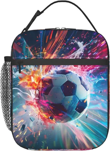 Vista 11 de Lonchera de poliéster de béisbol 3D para niños y adolescentes, bolsa de almuerzo térmica reutilizable para mujeres adultas, bolsas enfriadoras