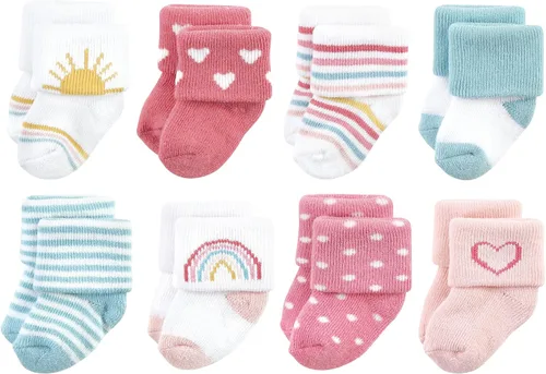 Vista 80 de Hudson Baby - Calcetines de algodón para bebés recién nacidos y Terry para niñas bebés