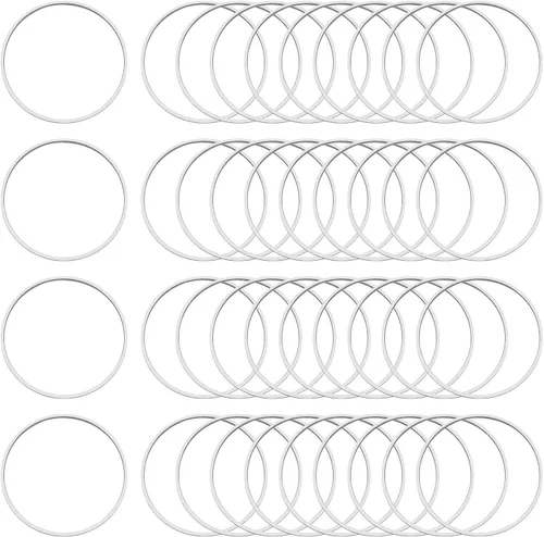Vista 8 de Ximalun 100 aros de oro para aretes, 1.181 in, círculos redondos para hacer joyas