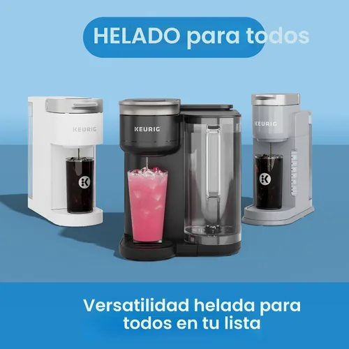 Vista 8 de Keurig K-Iced Cafetera de Una Sola Porción – Botón Brew Over Ice, Diseño Compacto, Regalo Perfecto para las Fiestas para los Amantes del Café Gris