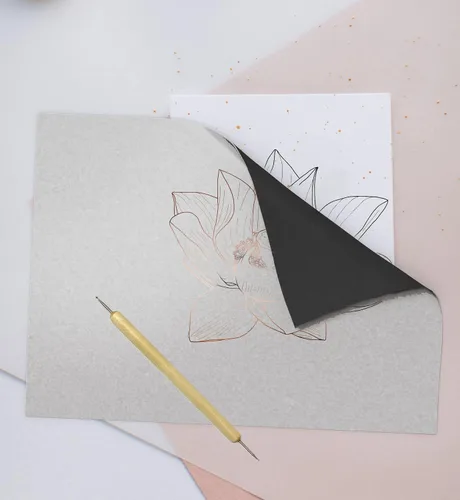 Vista 3 de MyArtscape Art Supplies - Papel de transferencia de grafito de calidad para artistas, 9 x 13 pulgadas, 25 hojas, papel de carbono encerado, con bloc