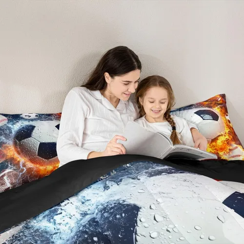 Vista 167 de Juego de ropa de cama de baloncesto para niños y adolescentes, juego de edredón deportivo para niños, tamaño matrimonial, suave, ligero, decoración