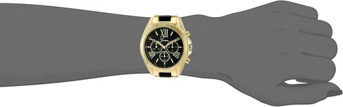 Vista 2 de Geneva GV1000BKBK Reloj de pulsera multifunción con esfera dorada y negro para mujer, NegroOro