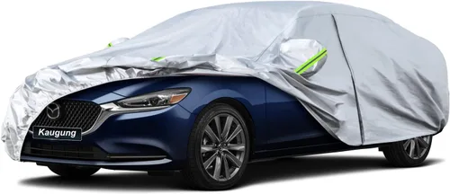 Vista 29 de Kaugung Funda para Coche de Ajuste Personalizado BMW Serie 3 E30 (1982-1994), 7 Capas Resistente al Viento Todo Clima Impermeable Cubierta Exterior