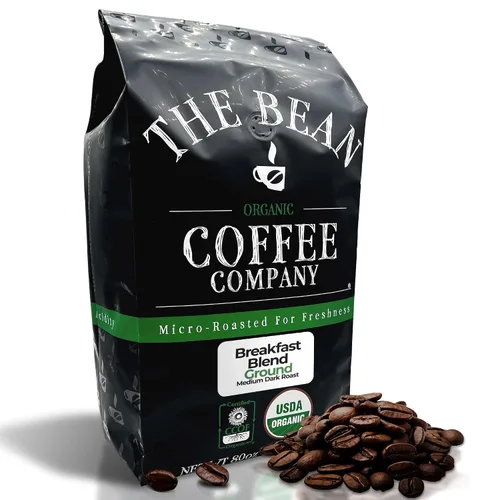 Vista 51 de The Bean Organic Coffee Company Aloha Bean (avellana hawaiana), tostado medio, café en grano entero, bolsas de 16 onzas (paquete de 2)