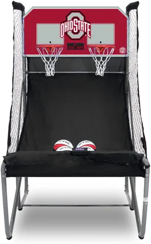 Vista 19 de Pop-A-Shot - Home Dual Shot with NCAA Graphics l Sensor Scoring l 16 Game Modes l 7 Balls l Foldable Storage l for All NCAA Fans