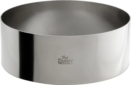 Vista 30 de Fat Daddio's Anillo redondo de acero inoxidable para pasteles y pastelería, 3 x 2 pulgadas