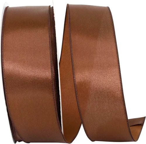Vista 4 de Reliant Ribbon 92575W-974-09F Cinta de satén con borde con cable, 1-1/2 pulgadas x 10 yardas, oro antiguo
