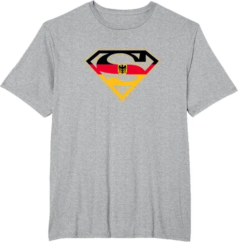 Vista 27 de Superman Camiseta German Shield, Azul / Patchwork, S Rojo
