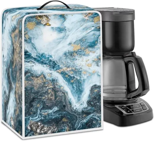 Vista 7 de Cubierta antipolvo para máquina de café con girasol, cubierta antipolvo para cafetera, funda para licuadora, cubierta de tela para batidora de pie