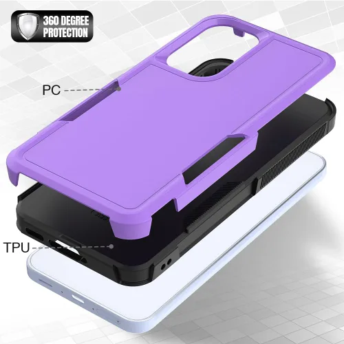 Vista 288 de Jeylly Compatible con Samsung Galaxy A22 5G Funda, Funda Samsung A22 5G con 2pcs protectores de pantalla de vidrio templado