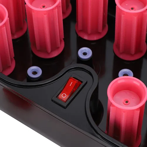 Vista 6 de Rodillos eléctricos con calefacción, 15 unidades de varillas eléctricas para rizar el cabello, rodillo rizador de pelo de 1.181 in con pinzas
