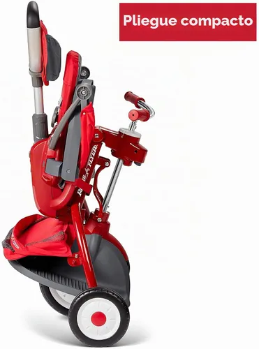 Vista 6 de Radio Flyer Deluxe EZ Fold Stroll 'N Trike - Triciclo 4 en 1, color rojo