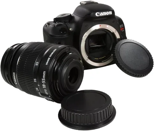 Vista 3 de Tapa del cuerpo y cubierta de lente trasera de cámara compatible con Canon EOS RF-3, 1D, 7D, 5D, 7D, T7i