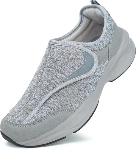 Vista 7 de Ortho + Rest Zapatos para diabéticos para hombre, pies hinchados, para caminar, para caminar, con soporte para el arco, zapatillas ortopédicas