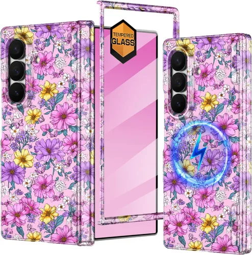 Vista 19 de Hekodonk Funda para Galaxy Z Flip 7, compatible con MagSafe, protector de pantalla integrado, protección de bisagra, magnética, delgada, a prueba