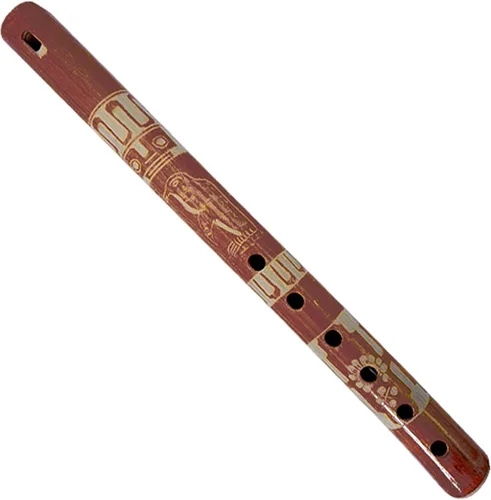 Vista 13 de Mia Jewel Shop - Flauta de Bambú y Madera de Color Hecha a Mano Patrón Natural Tribal Grabadora Nativa para Principiantes, Meditación y Amantes