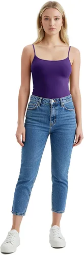 Vista 396 de Emmalise Camisola larga casual básica para mujer, con tirantes ajustables, top en capas