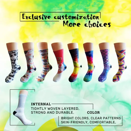 Vista 4 de TMVFPYR Socks Novelty Casual Cotton Crew Socks for Women Men