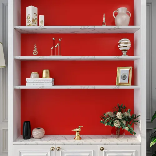 Vista 5 de VEELIKE Papel tapiz rojo mate para pegar y despegar, papel de contacto rojo extraíble para armarios, escritorio, muebles, aula, 15.7 x 118 pulgadas
