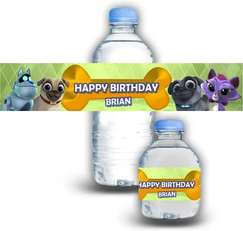 Vista 17 de Calcomanías impermeables para botellas de agua para niños, personalizables, paquete de 12 (coches)