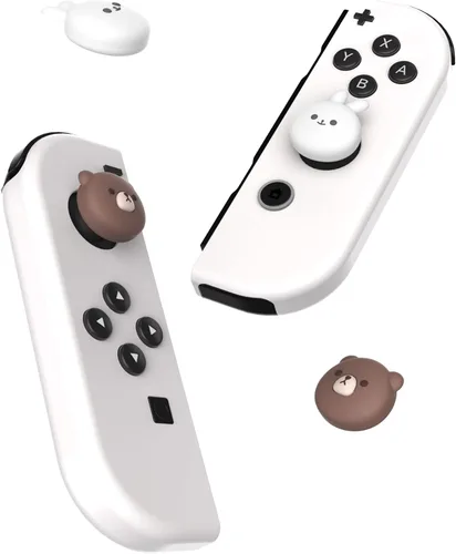 Vista 5 de PlayVital Tapas de palanca de mando para Nintendo Switch tapas de pulgar para Switch Lite cubierta analógica para Switch OLED Joycon - Tapas