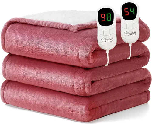 Vista 22 de Homemate Heated Blanket Electric Throw 50"x60" Heating Blanket ETL Cert 02 - Navy Blue