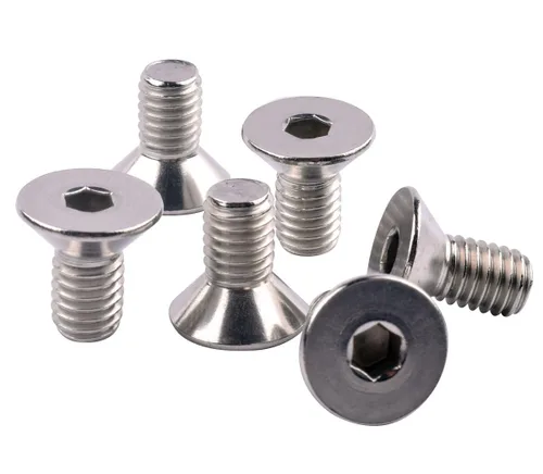 Vista 15 de Tornillos avellanados de cabeza plana de 1/4-20 x 1-1/2", pernos de casquillo hexagonal, acero inoxidable 304 18-8, rosca de máquina completa