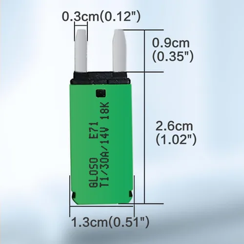 Vista 2 de Kit surtido de fusibles de cuchilla para disyuntor de cajero automático de reinicio automático de 14 V, 5 unidades (10A, 15A, 20A, 25A, 30A)