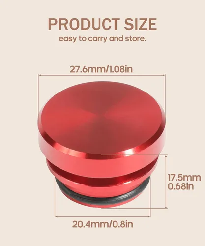 Vista 2 de YAKEFLY Cubierta Universal para Enchufe de Encendedor de Cigarrillos, Tapa de Cubierta de Aluminio para Enchufe de Encendedor de Cigarrillos, Piezas
